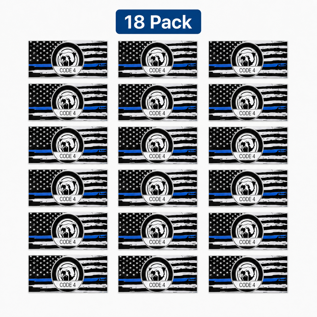 š„Hot Saleš„Thin Blue Line Code 4 Sticker - Show Police Support!