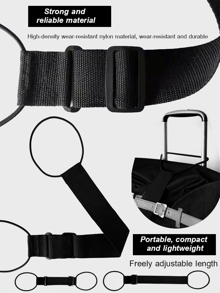 โ๏ธ Travel Made Easy | 2-Pack Multi-Use Strong Adjustable Rainbow Luggage Connector Straps ๐