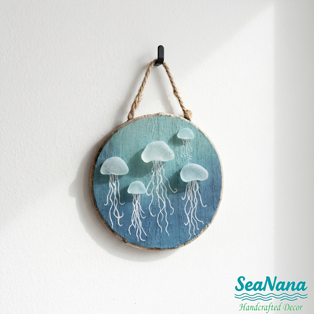 🌊Sea Glass Jellyfish Pendant
