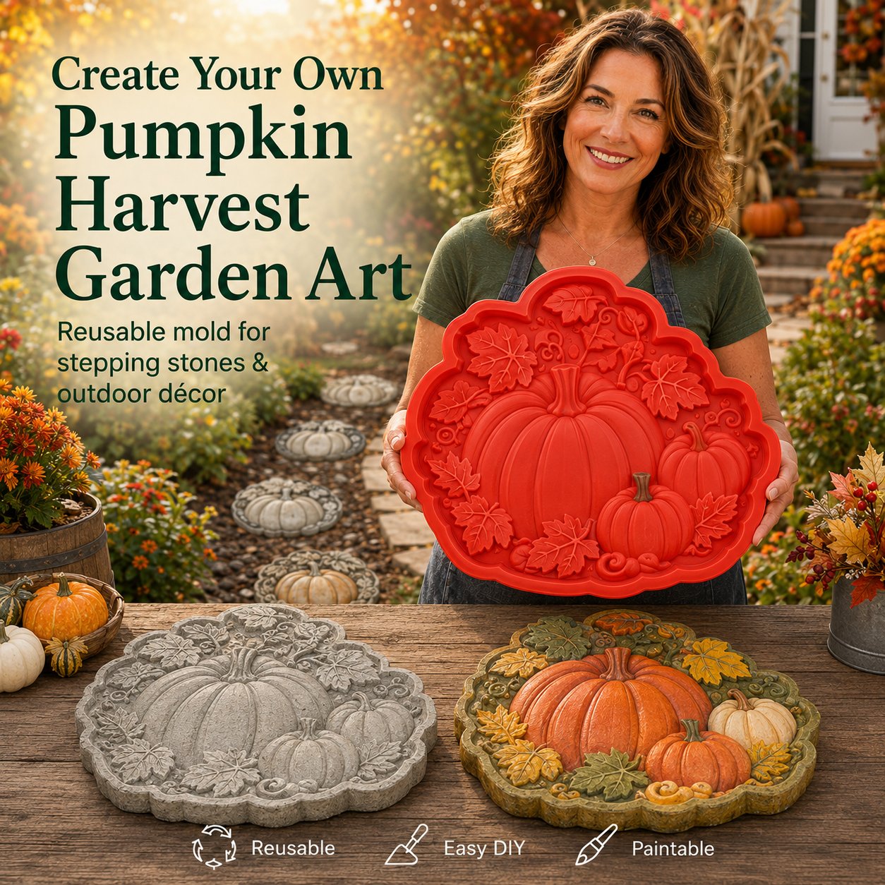 💥 LAST DAY 49% OFF - 🌻 Reusable Garden Art Mold – Make Your Garden Truly One of a Kind