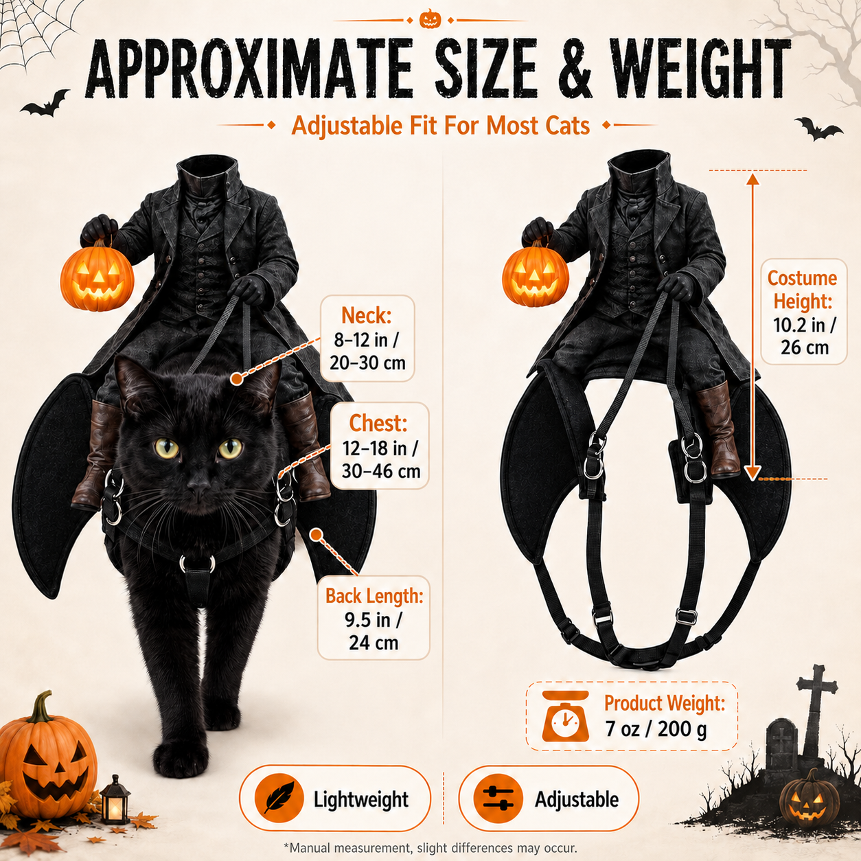 🔥Hot Sale 49% OFF💀Headless Horseman Cat Costume