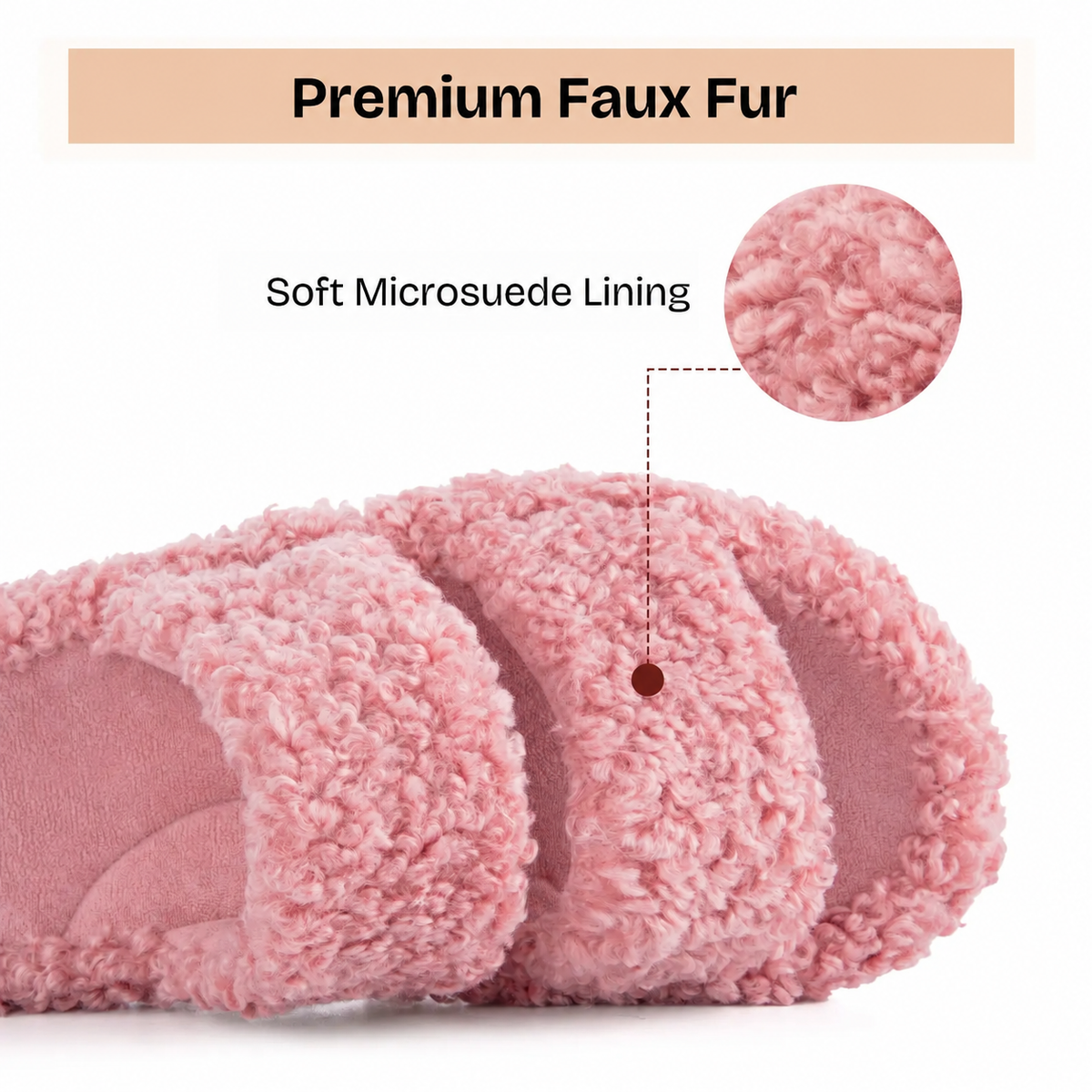 Women's Fuzzy Open-Toe Slippers - Product image 15