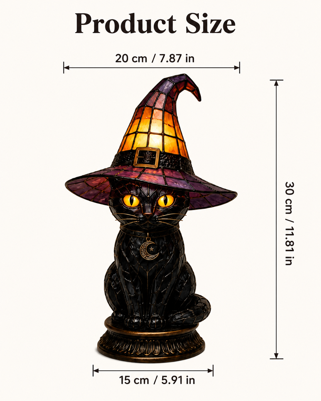 🔥Hot Sale 50% OFF 🎁🐈 Halloween Black Cat Witch Hat Night Light