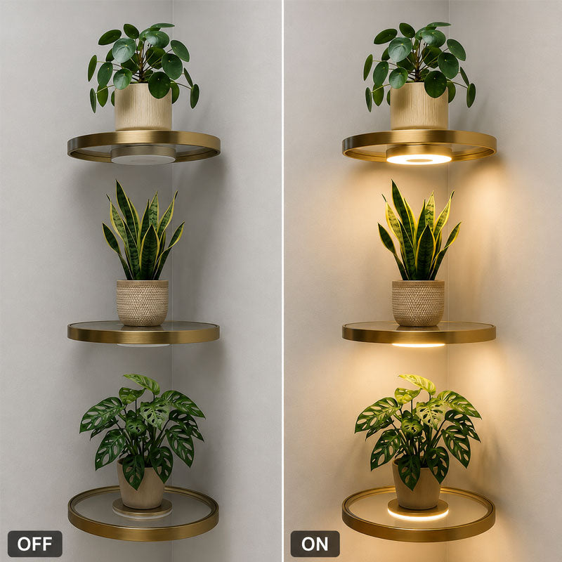 ๐ฟ Floating Plant Shelf with Built-in Ambient LED Light