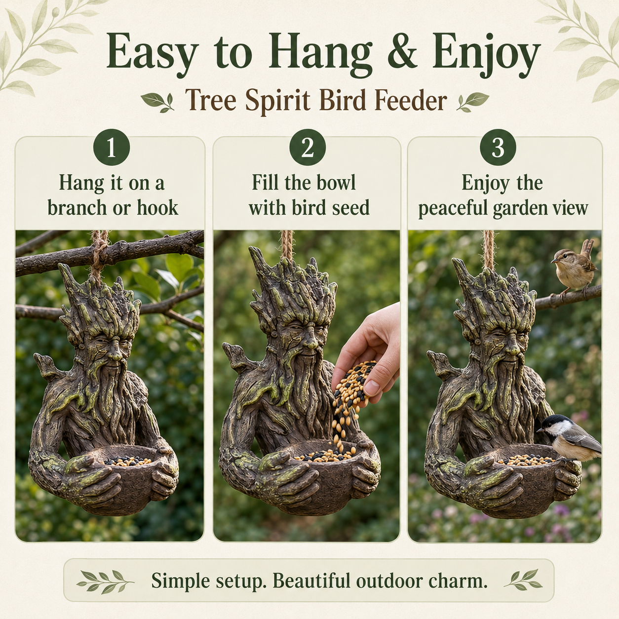 🐦Tree Spirit Bird Feeder – Magical Garden Hanging Decor