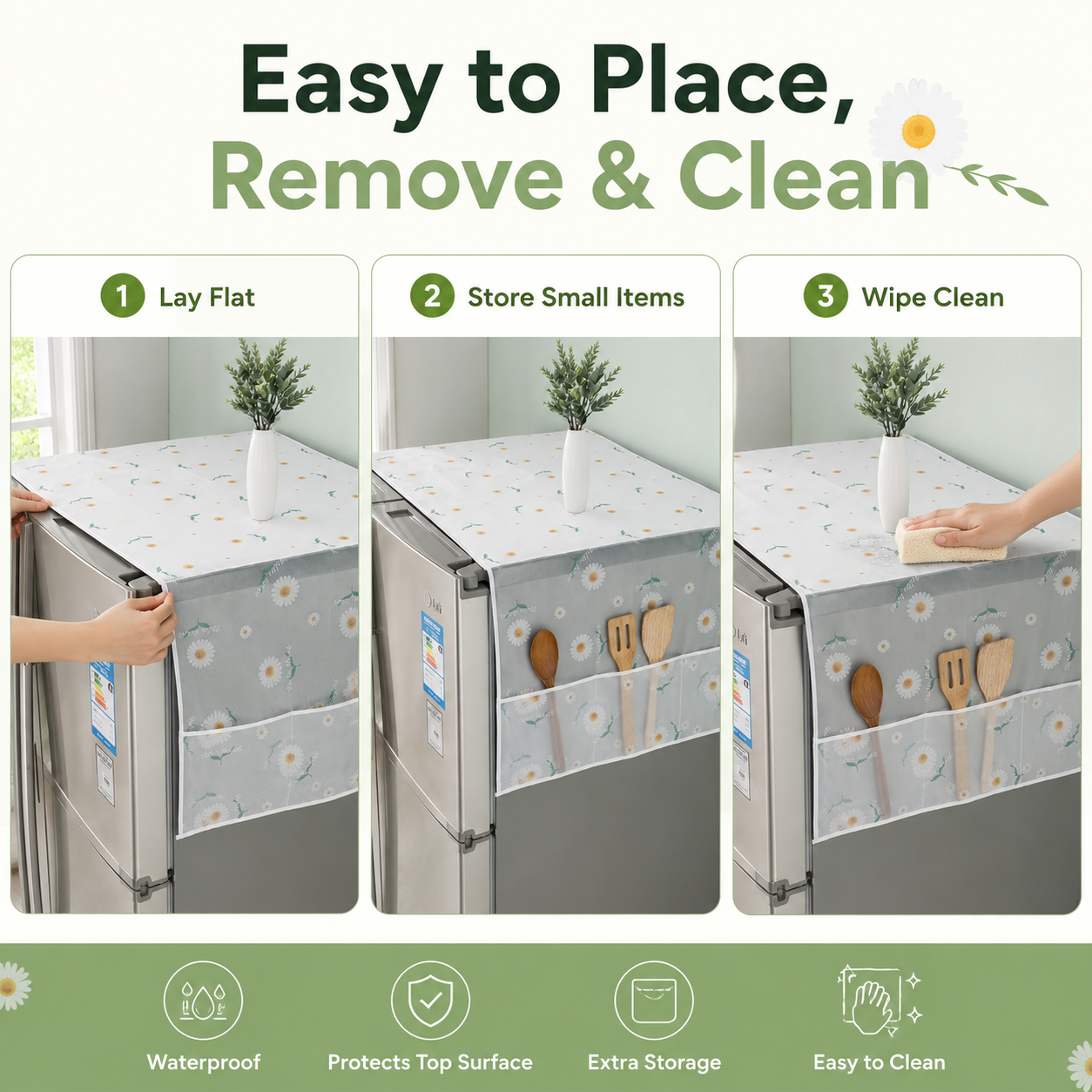 🔥Multi-Functional Waterproof Fridge Top Protector