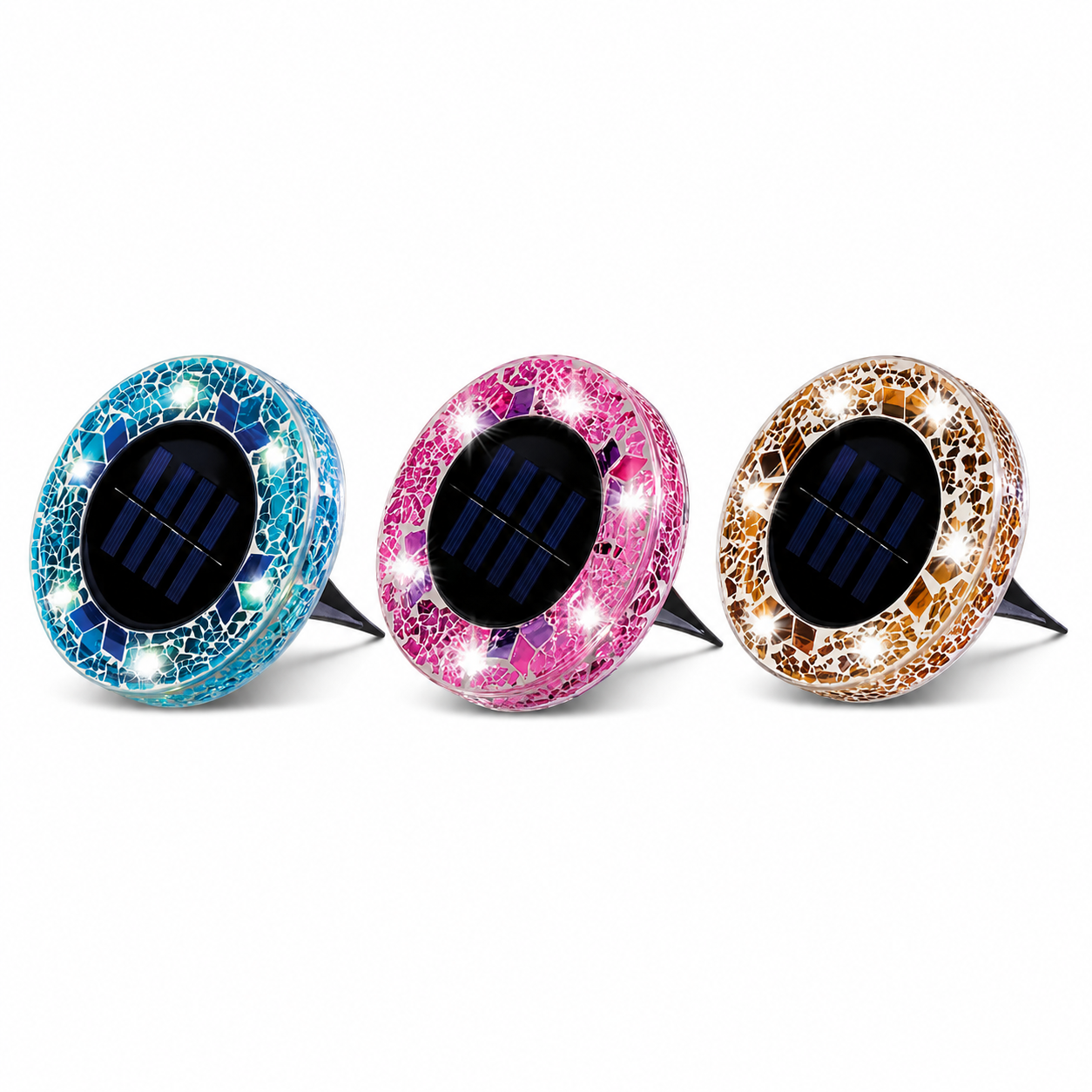 ✨Solar Outdoor Mosaic Disk Lights