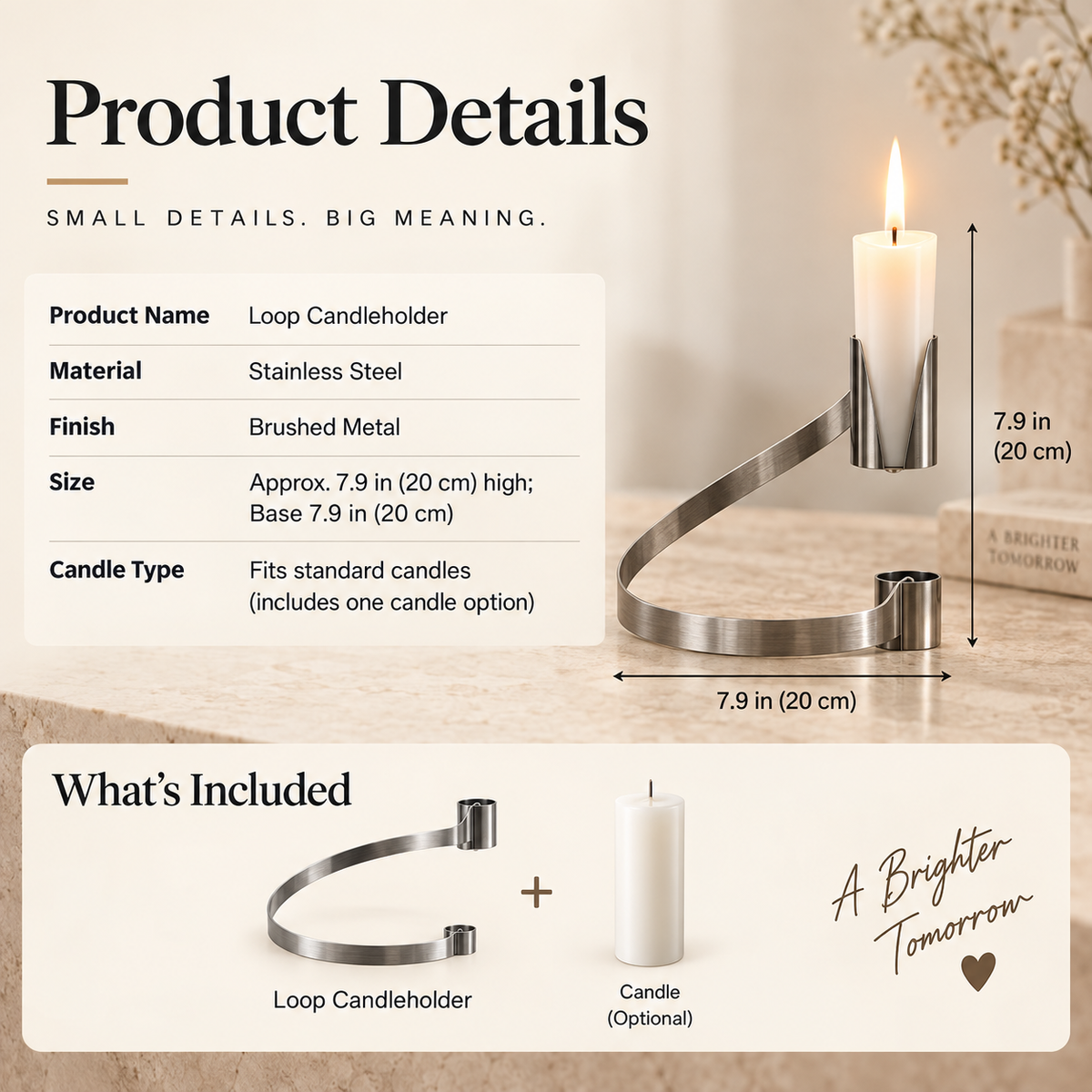 Loop Candleholder – 🔥A Flame That Comes Full Circle