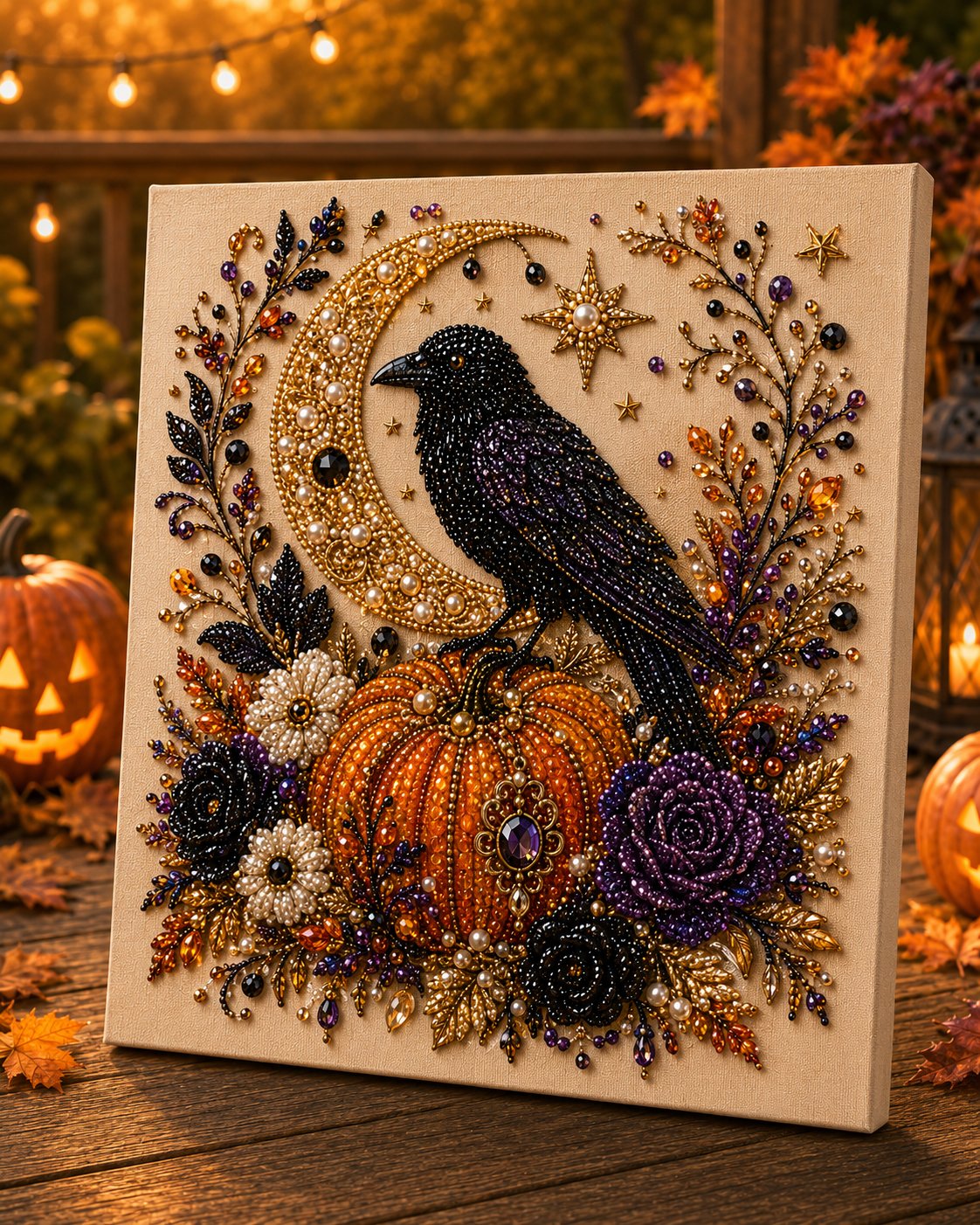 ๐ฅ Last Day 42% OFF โ ๐ปโจ Halloween Pearl Art DIY Kit โ Turn Tiny Pearls into Spooky-Cute Magic