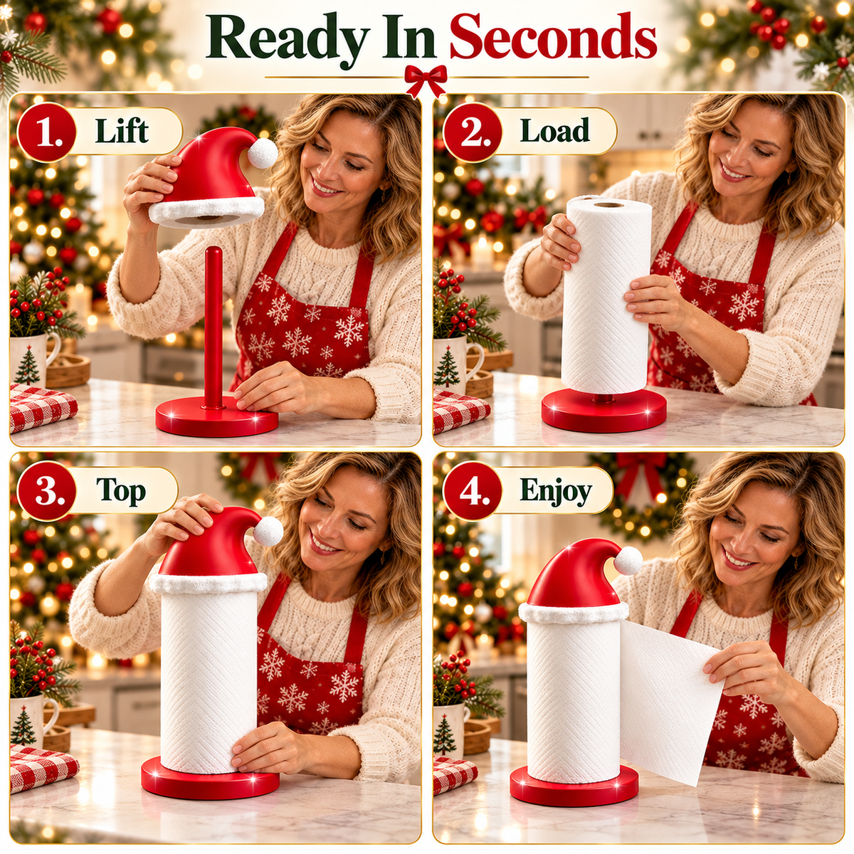 🎄Santa Hat Christmas Paper Towel Holder