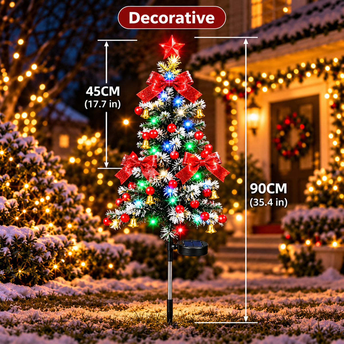 🎄 Solar Christmas Tree Lights – DIY Outdoor Holiday Decor