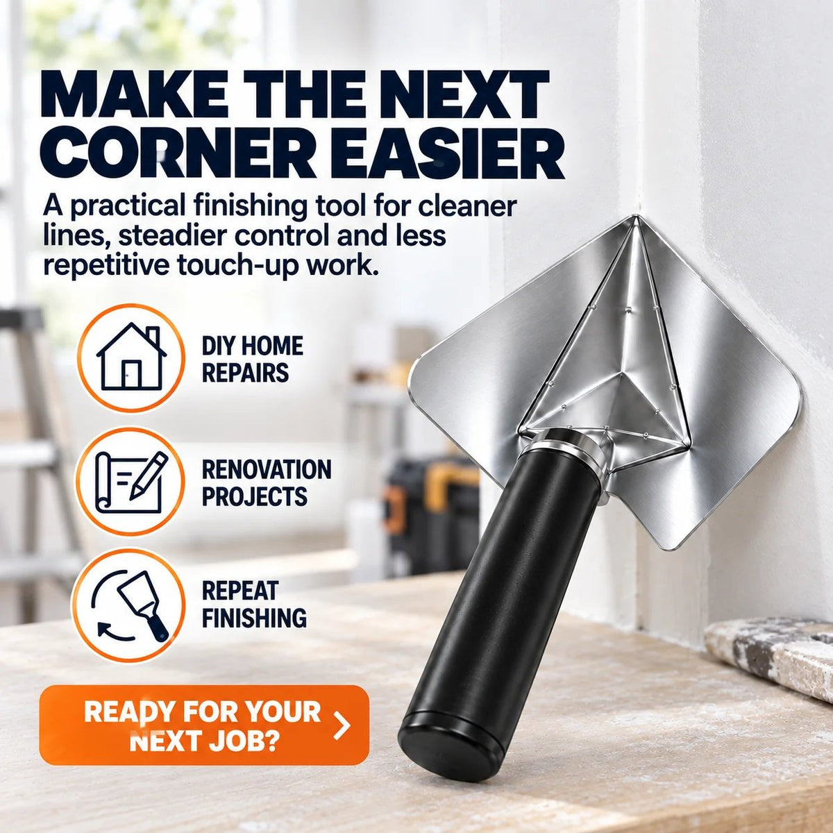 ⏰Limited Stock 60% OFF🔥Drywall Corner Finishing Trowel 🛠️ Create Perfect Inside Corners With Less Rework