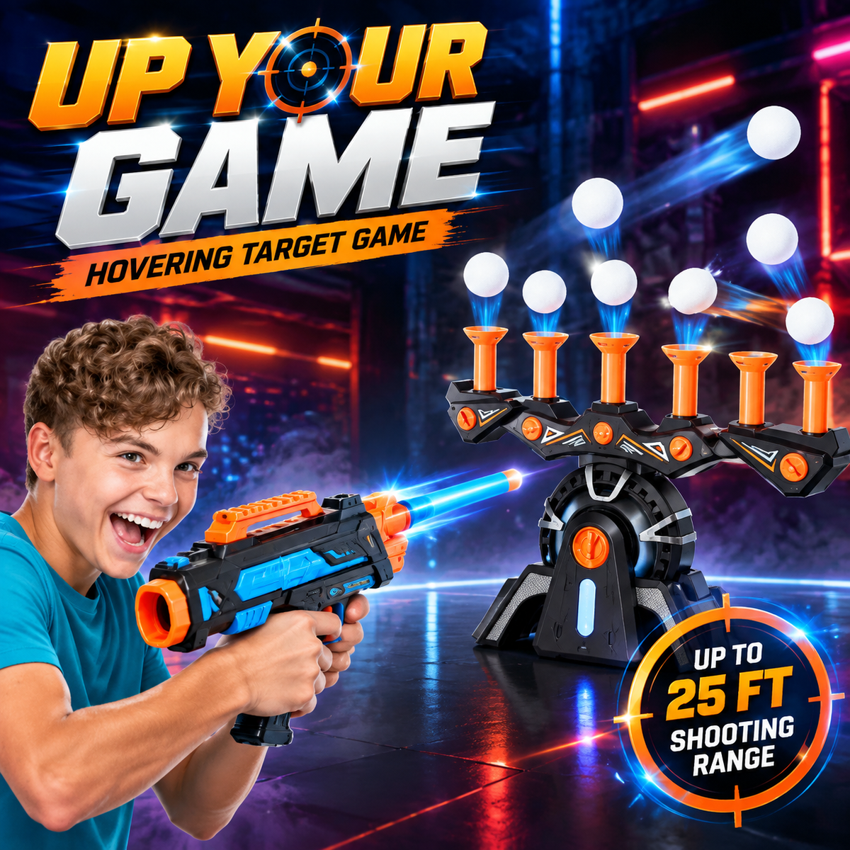 🎯 Hover Shot Floating Target Game With Foam Blaster