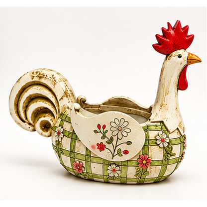 🐓 Rustic Farmhouse Rooster Cutlery Holder