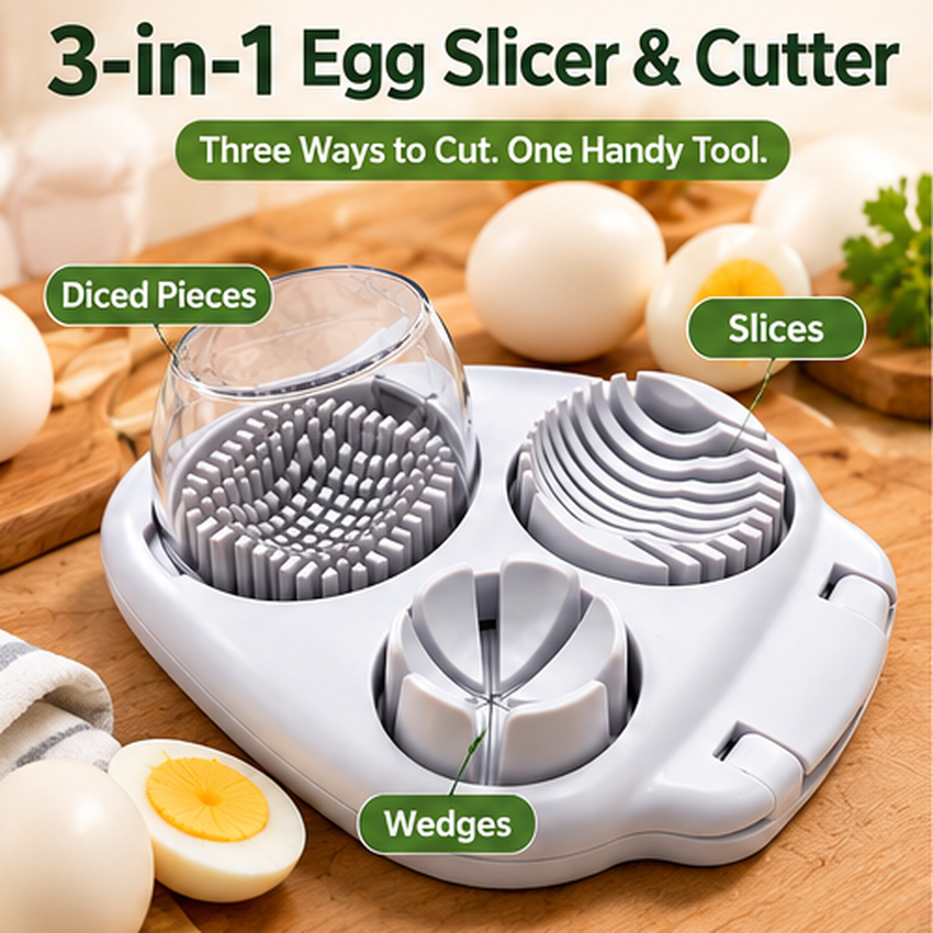 3-in-1 Egg Slicer &amp; Cutter
