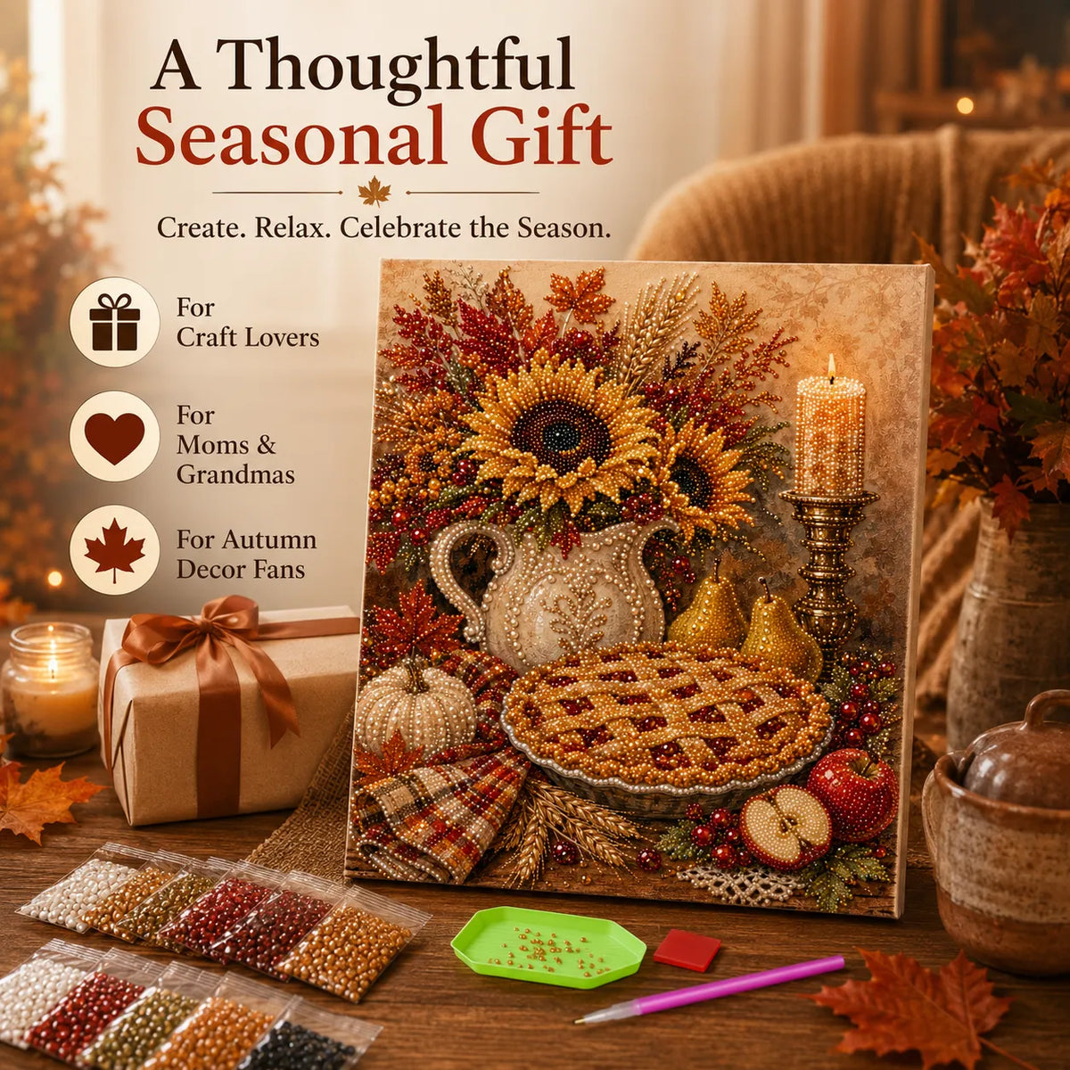 🍂 Autumn & Thanksgiving DIY Diamond Painting Kit