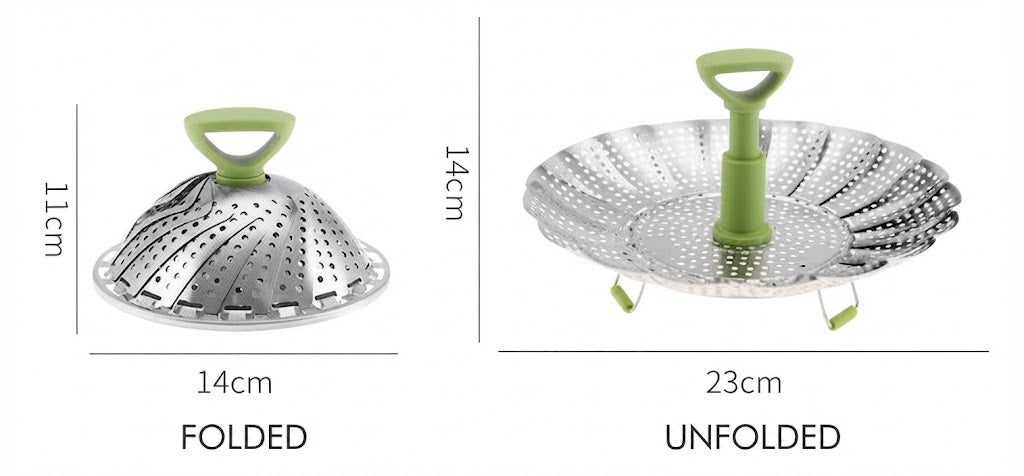 🧑‍🍳kitchen Artifact🥳Stainless steel folding vegetable steamer (🔥New Year's discount🔥)
