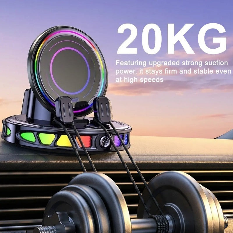 RGB Wireless Charging Car Mount