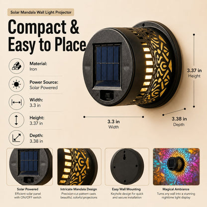 🔥Hot Sale 49% OFF✨Solar Mandala Wall Light