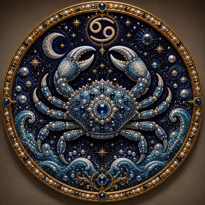 49% OFF – ✨ Premium 3D Pearl 12 Zodiac Signs Art Kit | Luxury Flocked Canvas with Scratch-Resistant Non-Fading Pearl Beads DIY Handmade Astrology Decor ♈🌙💎