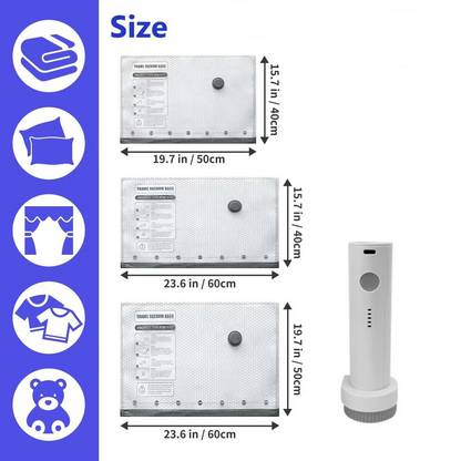 🔥Cordless Travel Vacuum Storage Compression Bag Set