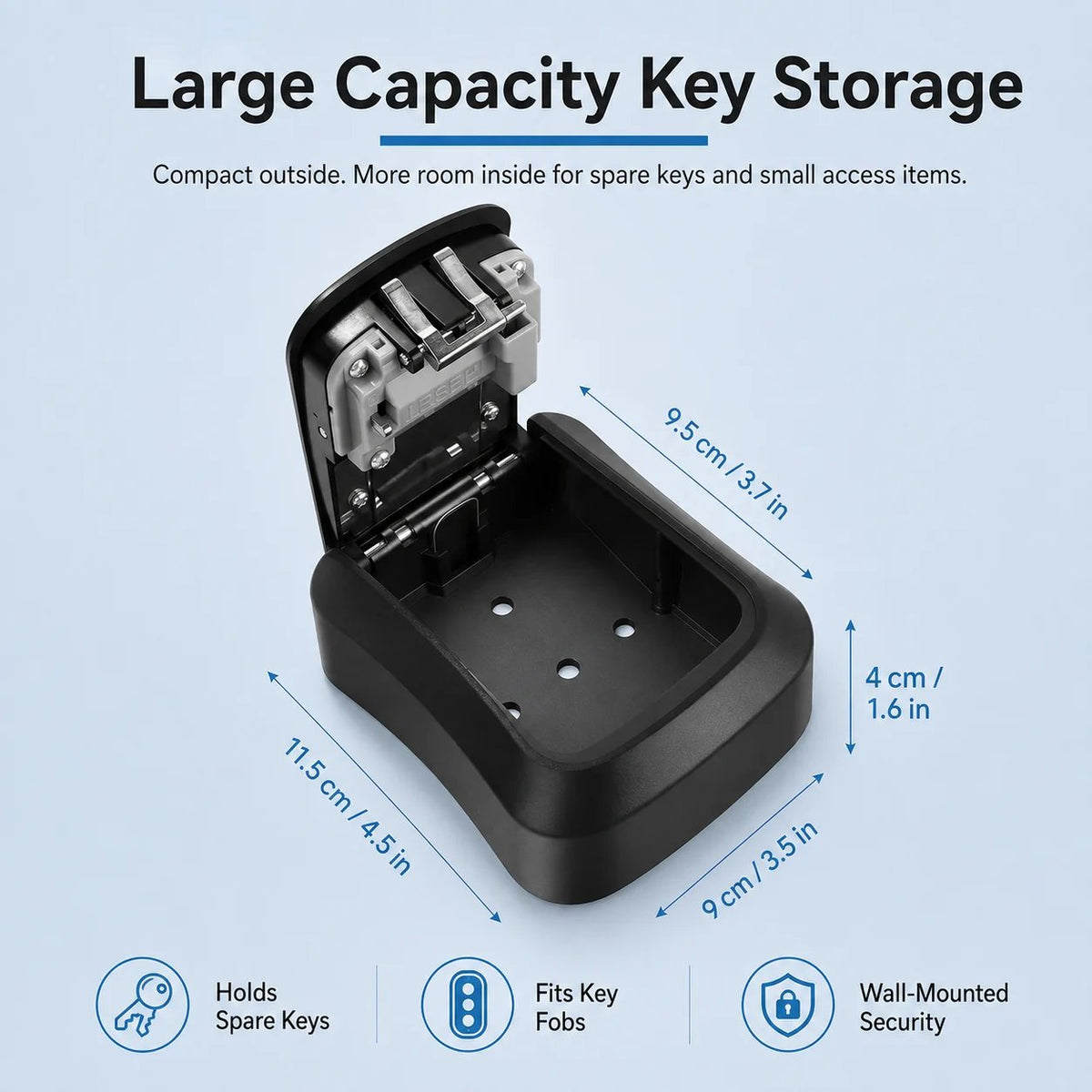 4-Digit Wall-Mounted Key Lock Box