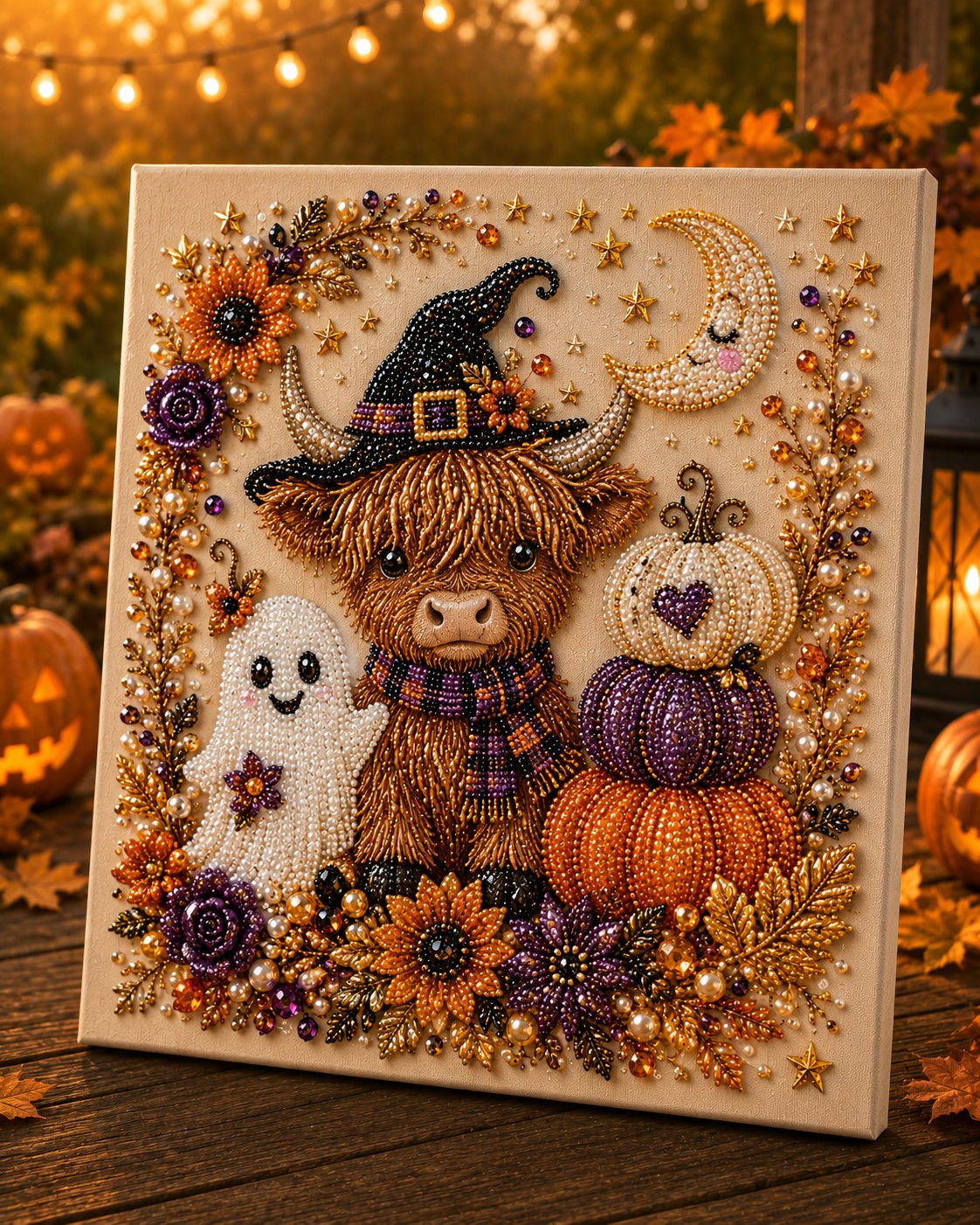🔥 Last Day 42% OFF – 👻✨ Halloween Pearl Art DIY Kit – Turn Tiny Pearls into Spooky-Cute Magic