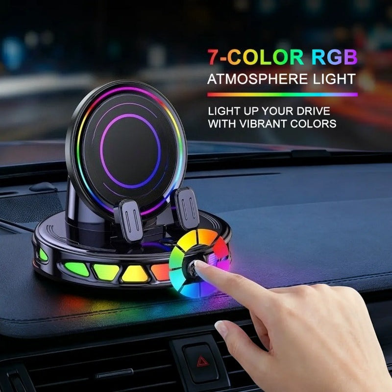 RGB Wireless Charging Car Mount