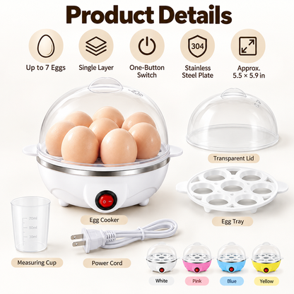 🍳Mini Electric Egg Cooker & Steamer