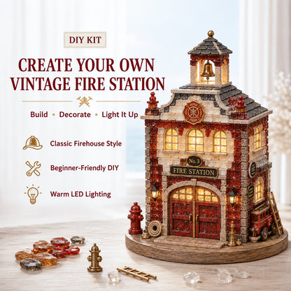 ⏳ Last Day 42% OFF – 🚒 Beginner-Friendly Vintage Firehouse Mosaic Light DIY Kit Collection | Complete Kit with Mosaic Pieces, LED Lights & Step-by-Step Guide Included 💕