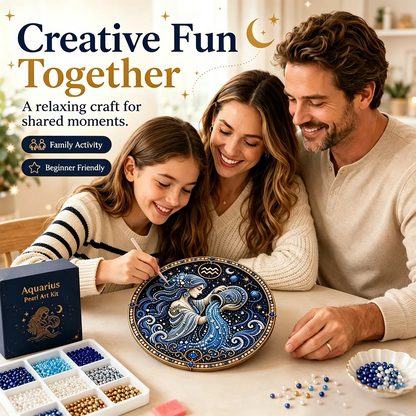 49% OFF – ✨ Premium 3D Pearl 12 Zodiac Signs Art Kit | Luxury Flocked Canvas with Scratch-Resistant Non-Fading Pearl Beads DIY Handmade Astrology Decor ♈🌙💎