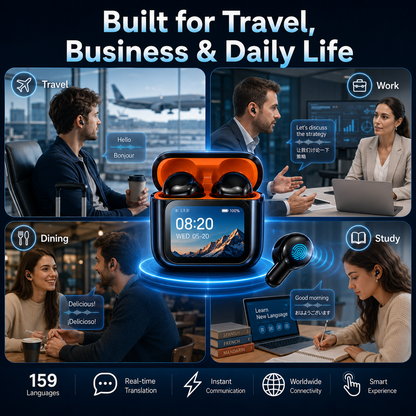 2026 New Bluetooth Wireless Noise-Canceling Translation Earbuds