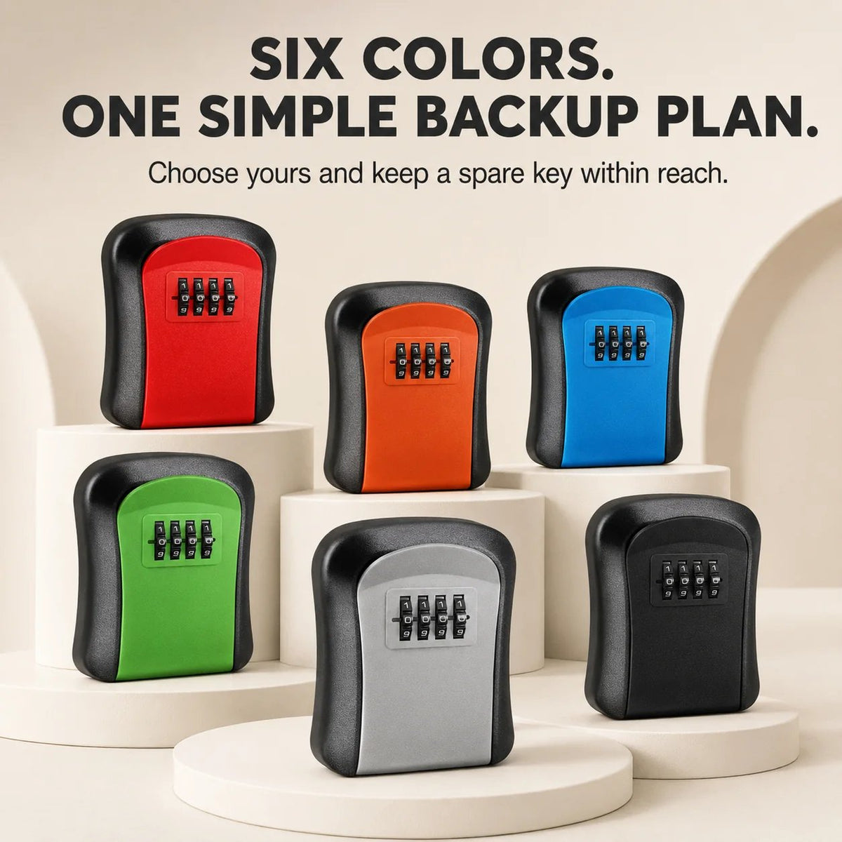 4-Digit Wall-Mounted Key Lock Box