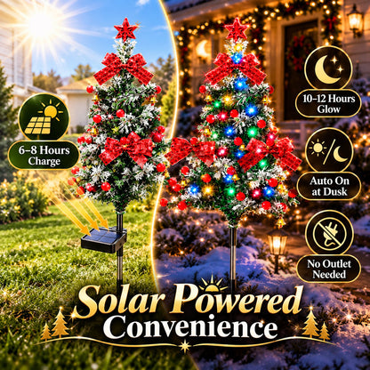 50% OFF 🔥 Solar Cedar Christmas Tree Lights | Festive Outdoor Holiday Decor