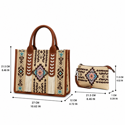 🔥Hot Sale 49% OFF🔥Southwestern-Inspired Fringe Tote Bag