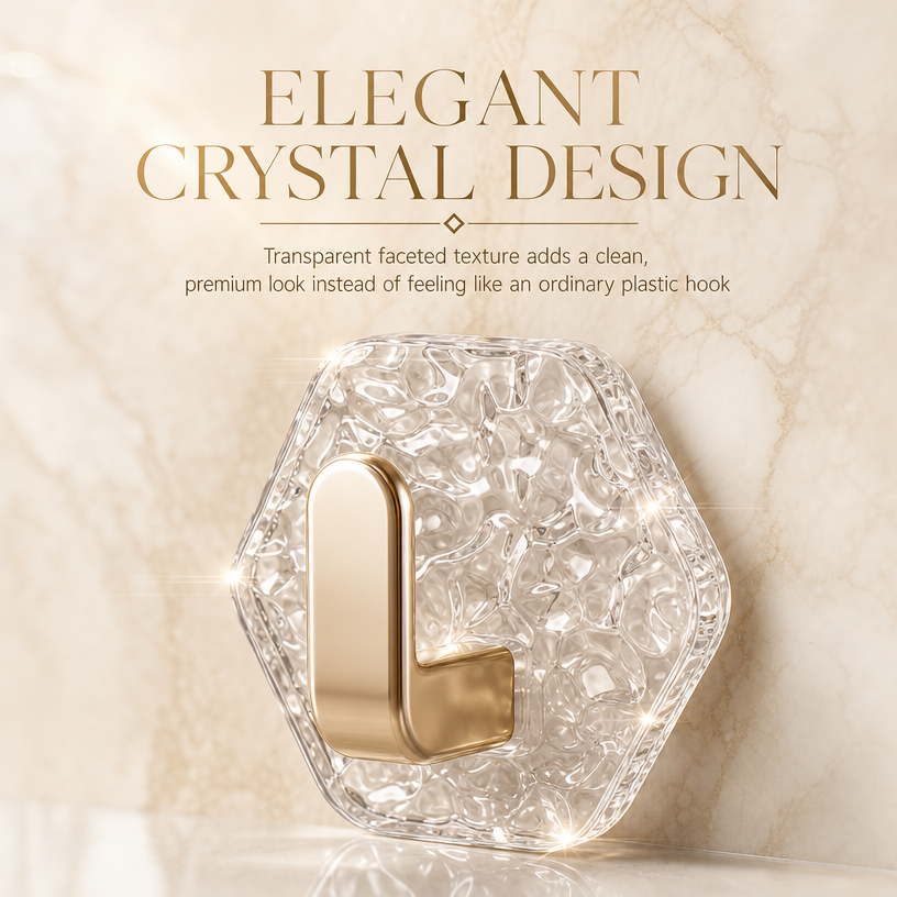 🔥Limited time 50% OFF-Crystal Clear Adhesive Wall Hooks