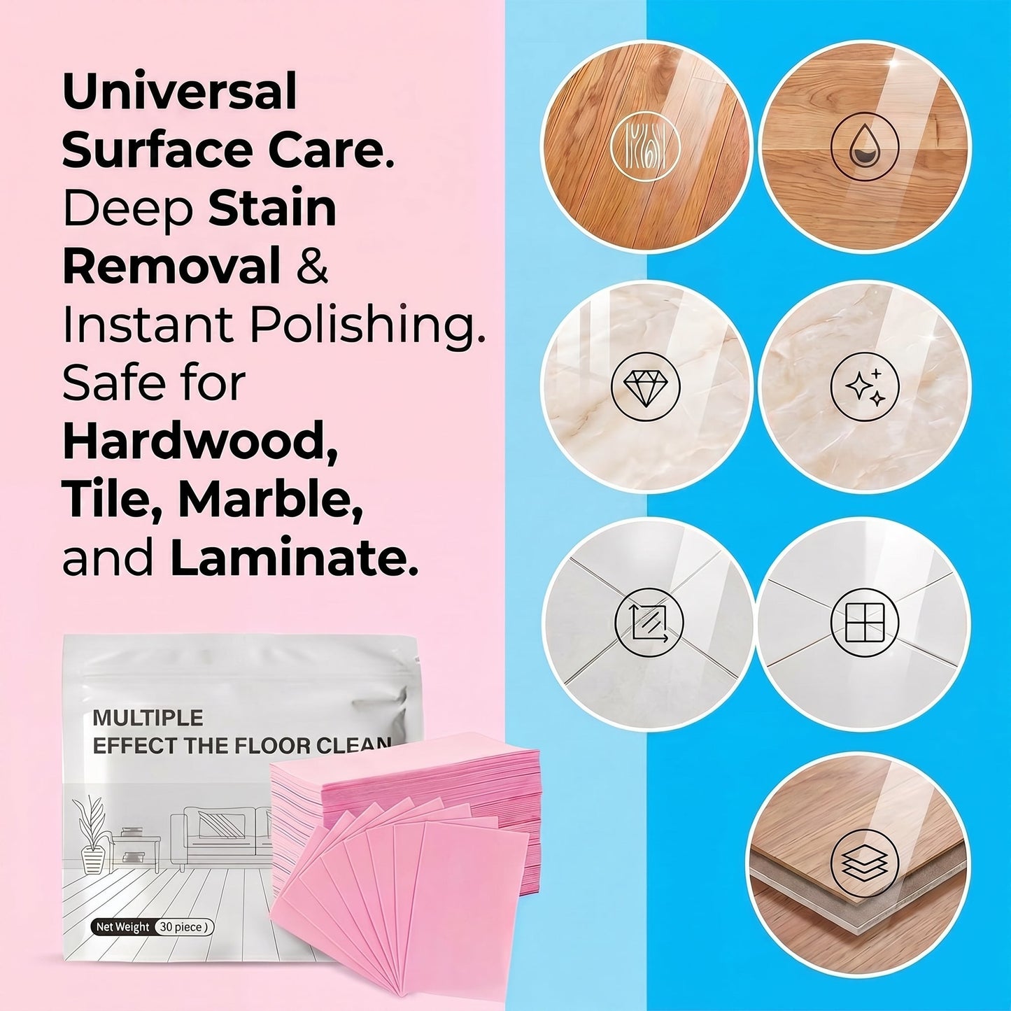 ⚡Hot Sales 40% OFF🔥Multiple Effect The Floor Clean Tablets for Mopping, Quick Shine Cleaner