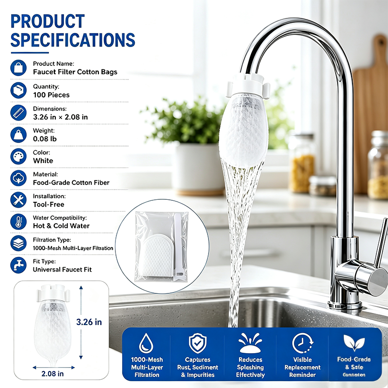 🔥Hot Sale 50% OFF🔥[Fits Faucets < 1'] 50 cotton filter bags, Multi-scene Filter 🚰