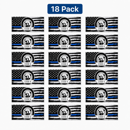 🔥Hot Sale🔥Thin Blue Line Code 4 Sticker - Show Police Support!