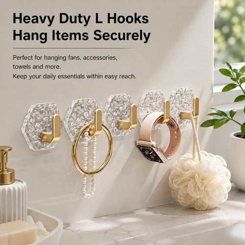 🔥Buy More Save More🔥Heavy-Duty Plastic Self-Adhesive Hexagonal Ripple Hooks, 10/20-Pack