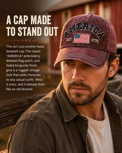 🔥Hot Sale 50% OFF🔥Vintage American-Style Commemorative Cap