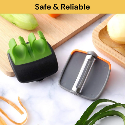 Finger Vegetable Palm Peeler Kitchen Fruit Potato Peeler with Comfortable Rubber Finger Grip
