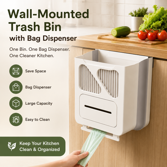 🔥LAST DAY 50% OFF🔥Wall-Mounted Trash Bin with Bag Dispenser