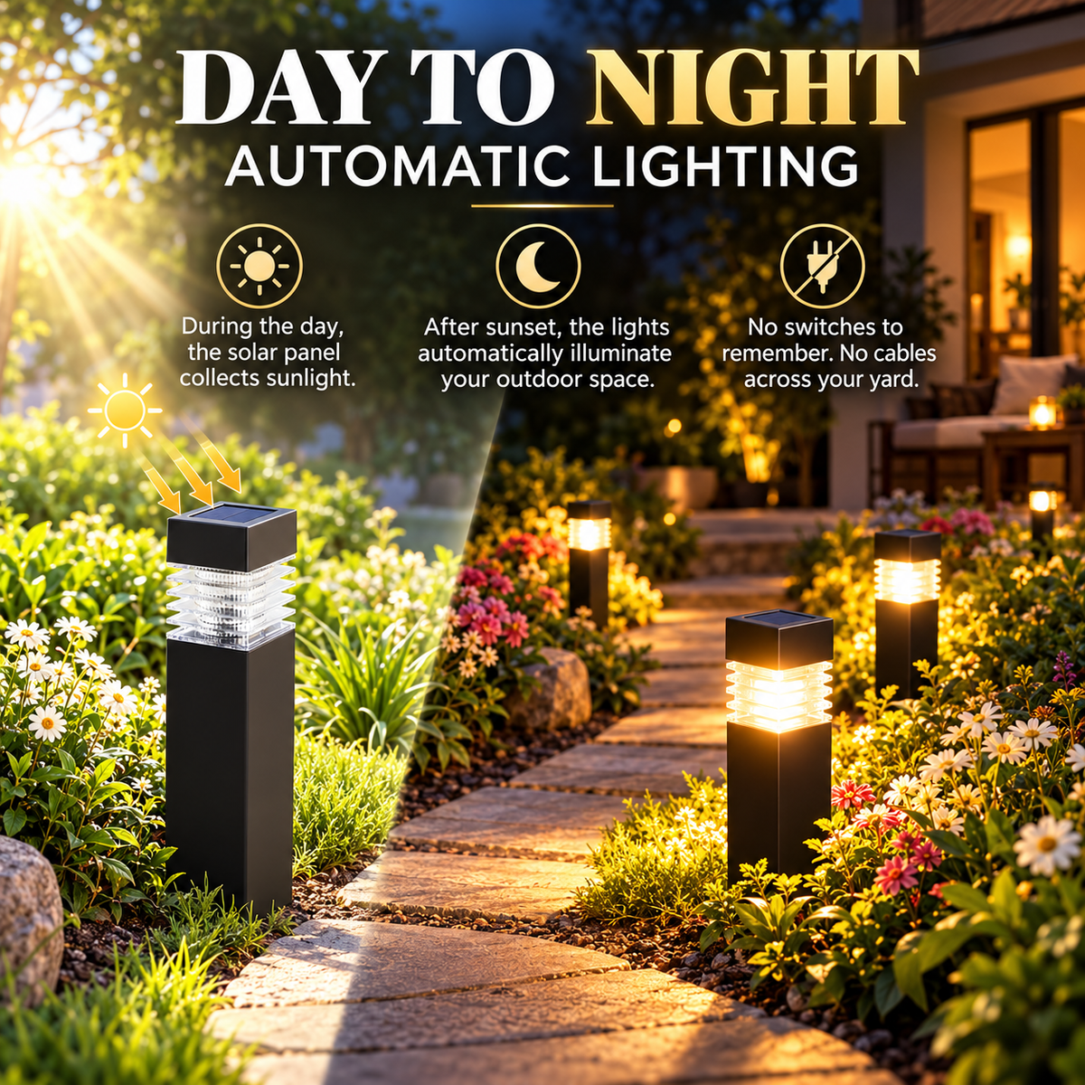 🔥Limited-time 50% off — Solar Outdoor Garden Pathway Lights ☀️
