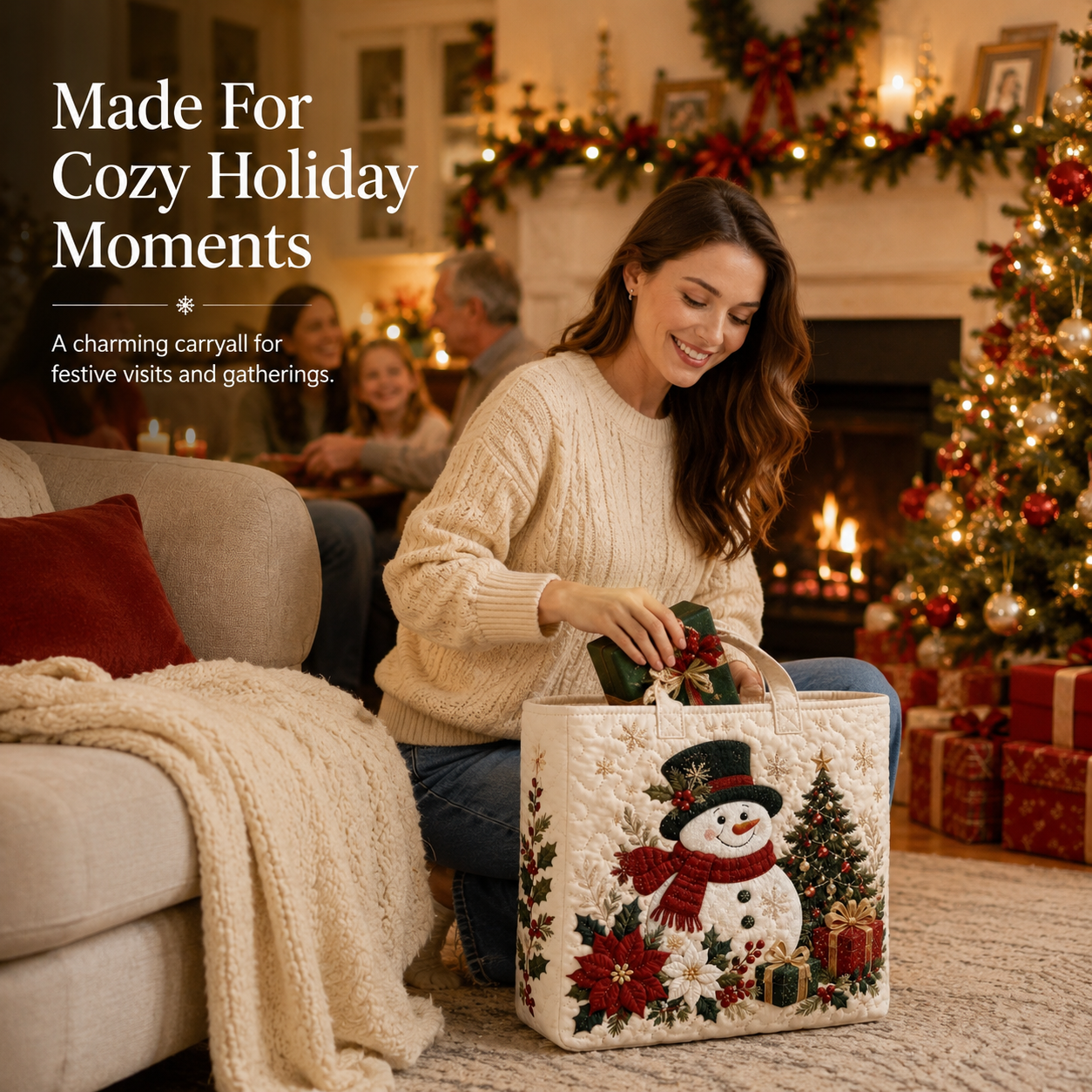 🔥Christmas Sale 49% OFF🎄Christmas Quilted Tote Bag