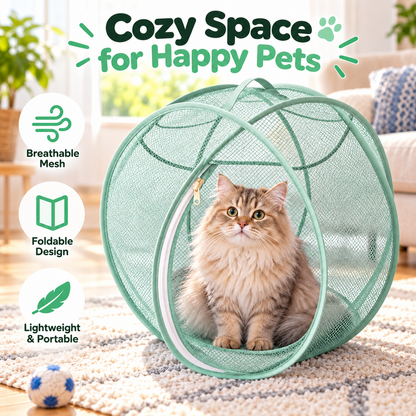🐾 Foldable Breathable Mesh Pet Tent