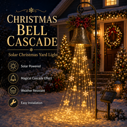 Christmas Bell Cascade solar yard light - hero image