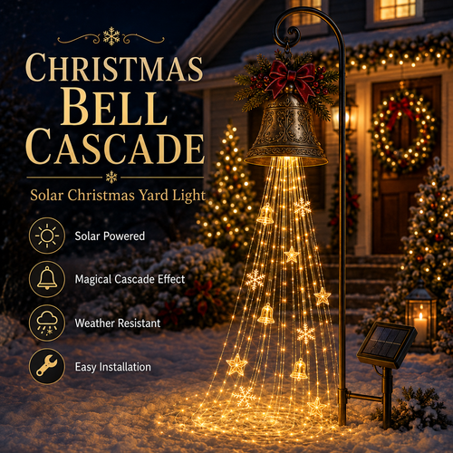 Christmas Bell Cascade solar yard light - hero image