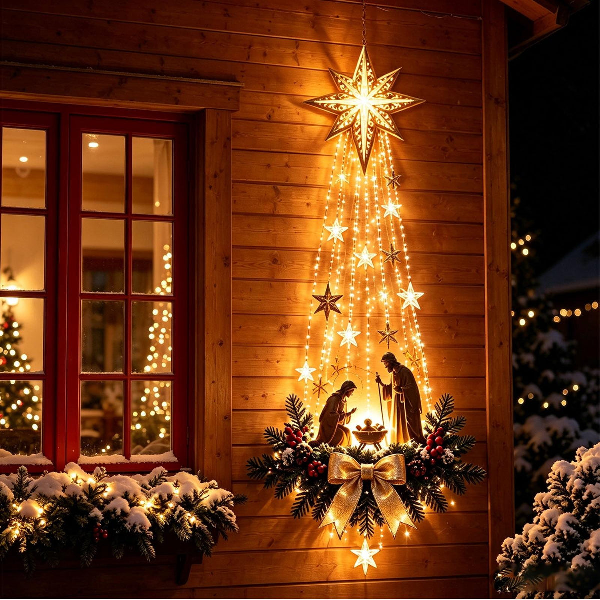 Light-emitting birth scene wall decoration