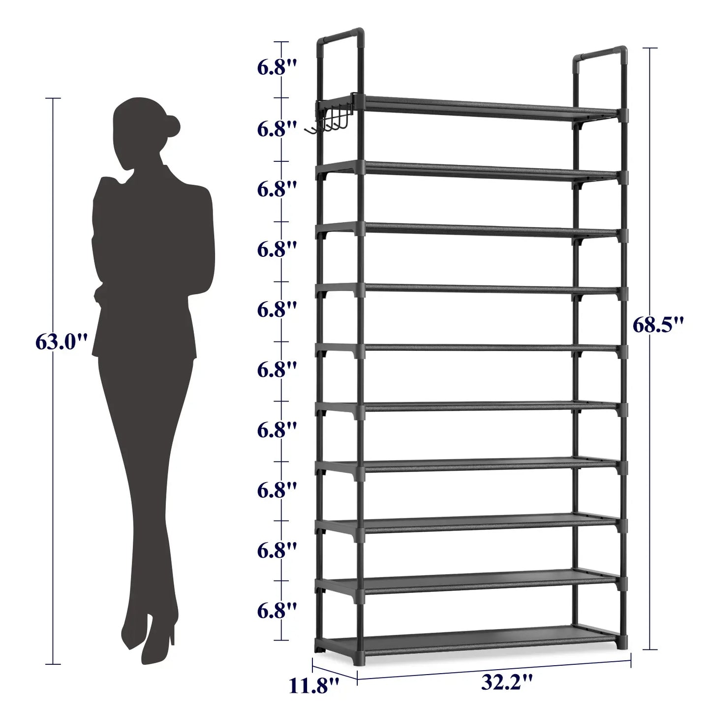 3-10-Tier Shoe Organizer